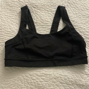 Women’s Lululemon Black Pavement Pusher Bra Top Size 8